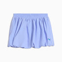 Lavender balloon mini skirt with elastic waistband and subtle Puma logo detail, combining playful volume with sporty aesthetics — λιλά φούστα balloon σε mini μήκος με ελαστική μέση και athletic χαρακτήρα, ιδανική για sporty chic και athleisure summer looks με statement διάθεση. Διαθέσιμη στο Iconic Angels Glyfada.