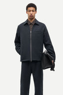 SAMSOE SAMSOE - Sadamon GT Zip Overshirt Dark Grey