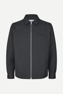 SAMSOE SAMSOE - Sadamon GT Zip Overshirt Dark Grey