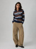 SAMSOE SAMSOE - Sadory LS Polo Brown Blue