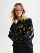 SCOTCH & SODA - Boxy Textured Jacquard Knit Pullover Meteorite