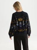 SCOTCH & SODA - Boxy Textured Jacquard Knit Pullover Meteorite
