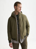 SCOTCH & SODA - Hooded Softshell Padded Jacket Olive Night