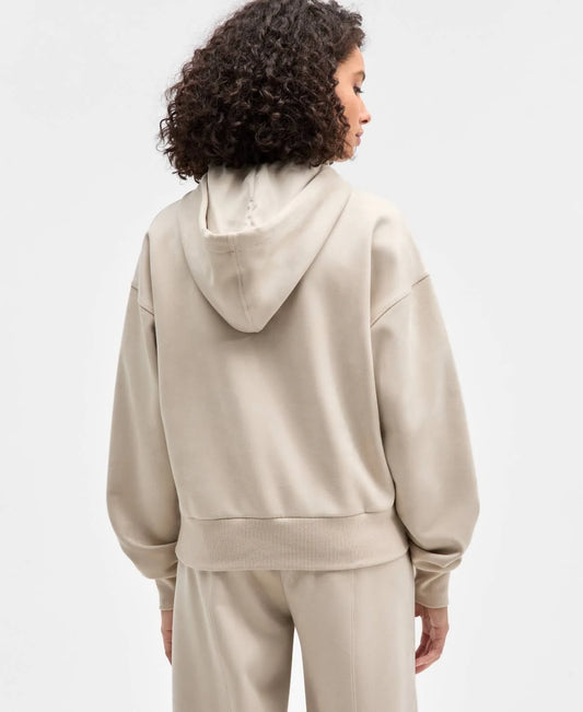 GUESS - Hooded Scuba Sweatshirt Beige