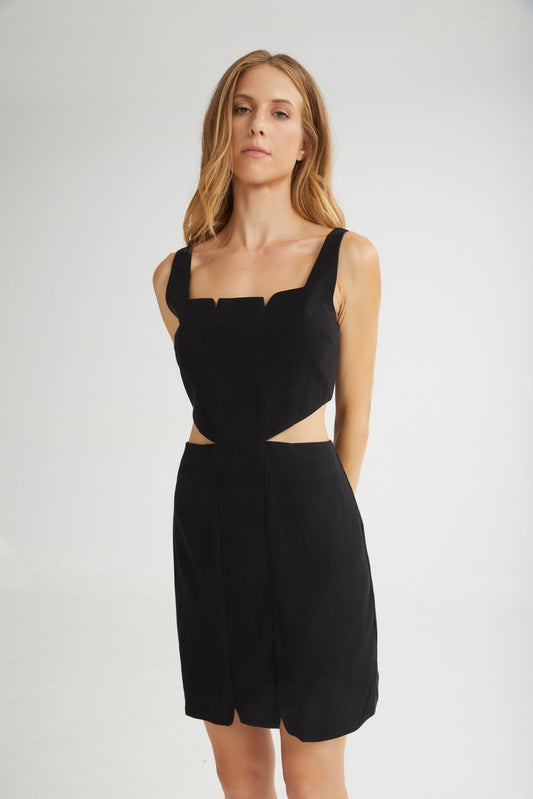 4TAILORS - The Melted IceCream Cut-Out Dress Black
