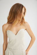 4TAILORS - The Melted IceCream Strapless Top Vanilla