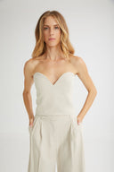4TAILORS - The Melted IceCream Strapless Top Vanilla