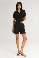 4TAILORS - The Popsicle Polo Top Black