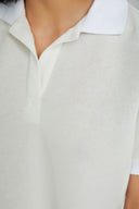 4TAILORS - The Popsicle Polo Top White