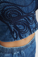 4TAILORS - The Soft Serve Strapless Top Denim