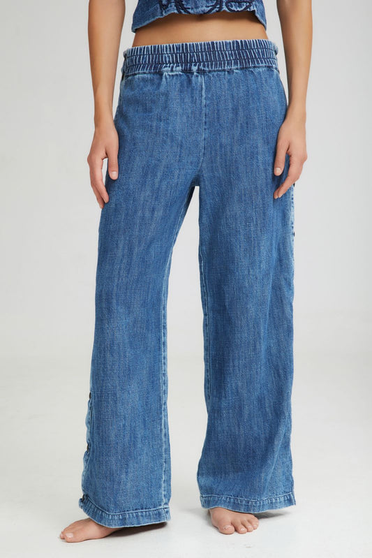 4TAILORS - The Soft Serve Wide Pants Denim