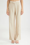 4TAILORS - The Sundae Wide Pants Beige