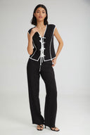 4TAILORS - The Sundae Wide Pants Black