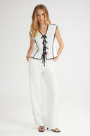 4TAILORS - The Sundae Wide Pants White