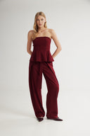 4TAILORS - Petal Top Bordeaux