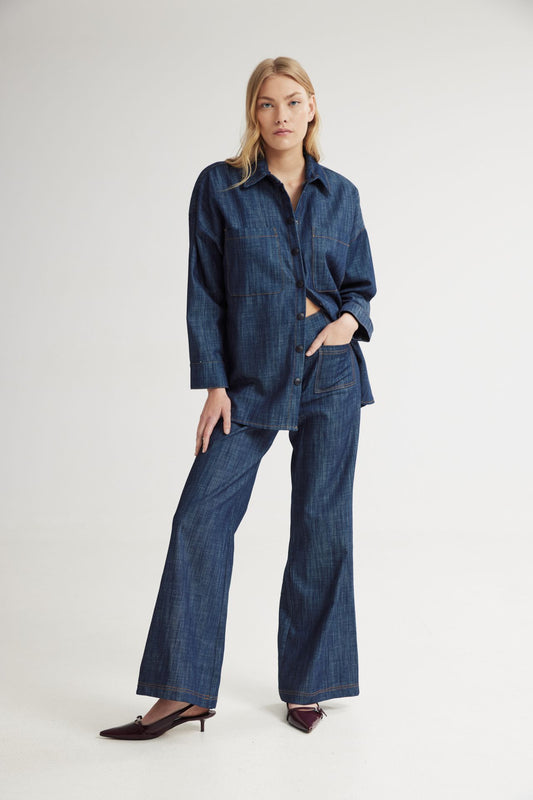 Romane Denim Flare Pants