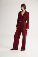 4TAILORS - Blake Flare Pants Bordeaux