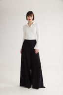 4TAILORS - Colyn Pleated Wide Pants Black