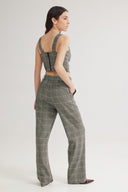 4TAILORS - Scottish Checked Long Pants Grey
