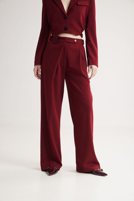 Blake Flare Pants Bordeaux