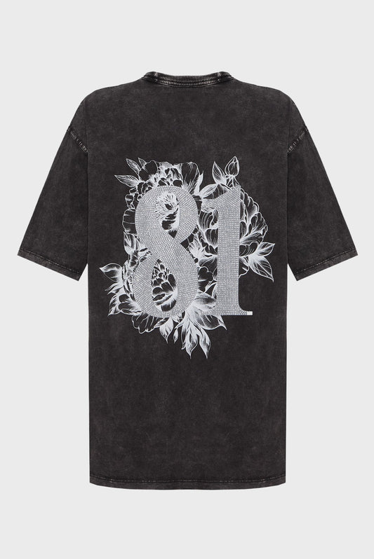 GUESS - G81 Flowers Tee Black